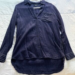 Madewell Flannel Oversized Boyfriend Shirt (Small)